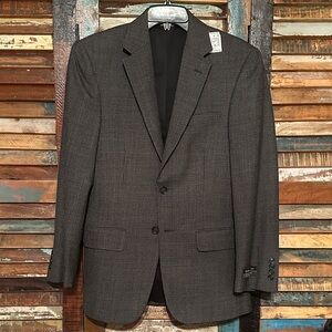 🚨SALE Jos A. Bank Charcoal Wool Tailored Fit Sports Coat Travelers  NWT 36R